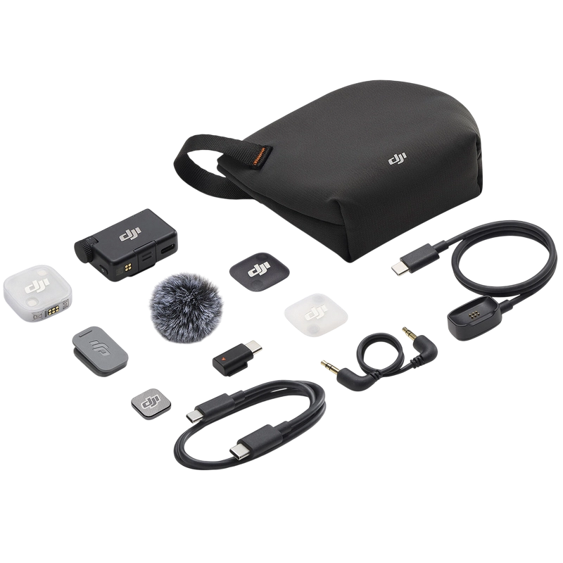 Microfon portabil pentru înregistrare vocală DJI Mic Mini 2 (1 TX + 1 RX) Fără fir Negru