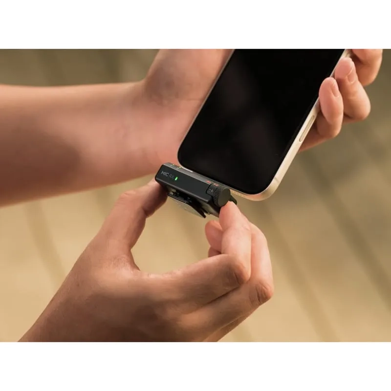Microfon portabil pentru înregistrare vocală DJI Mic Mini 2 (1 TX + 1 RX) Fără fir Negru