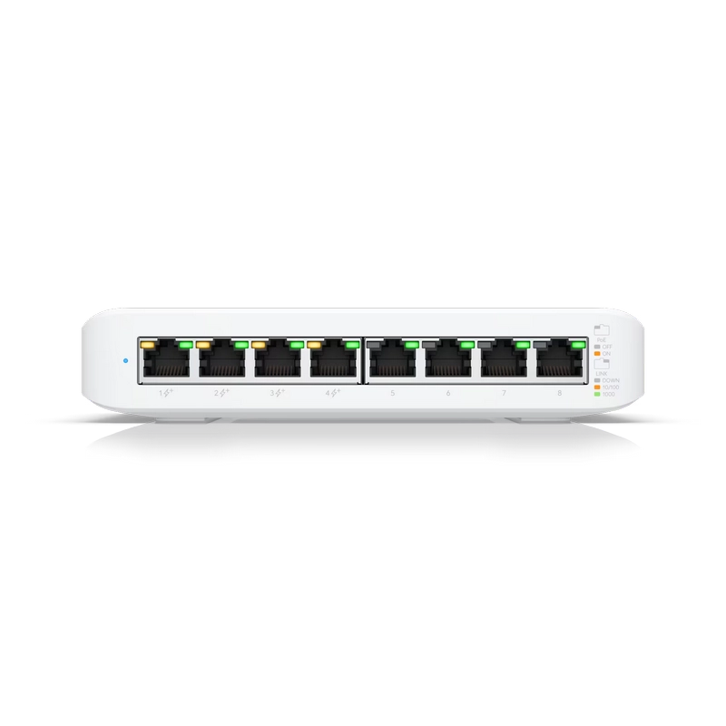 PoE коммутатор Ubiquiti USW-Lite-8-POE Белый