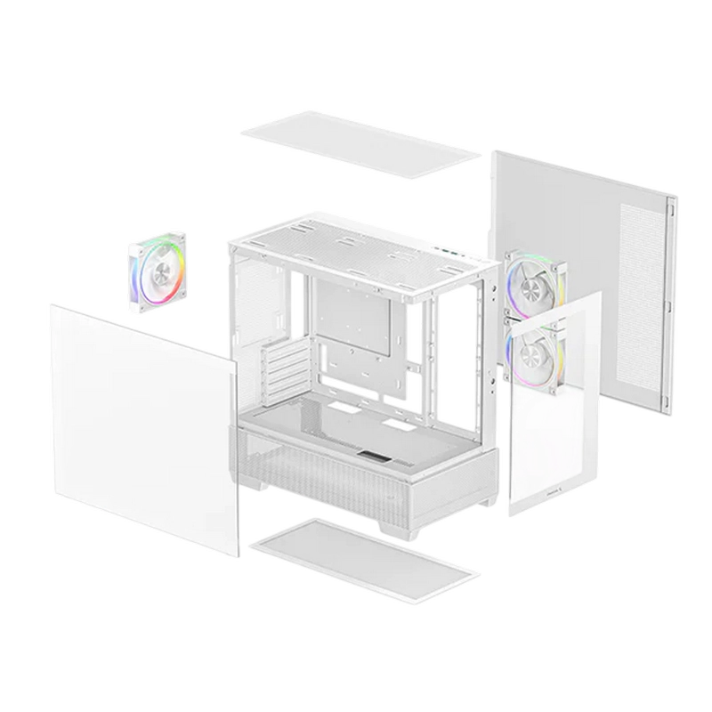 Carcasă PC Deepcool CG380 3F WH Mini-Tower Alb