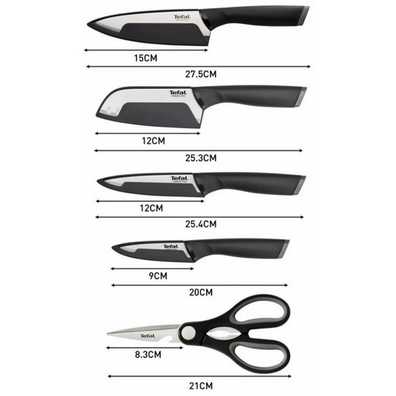 Set de Cuțite Tefal K2215S55 Comfort Negru