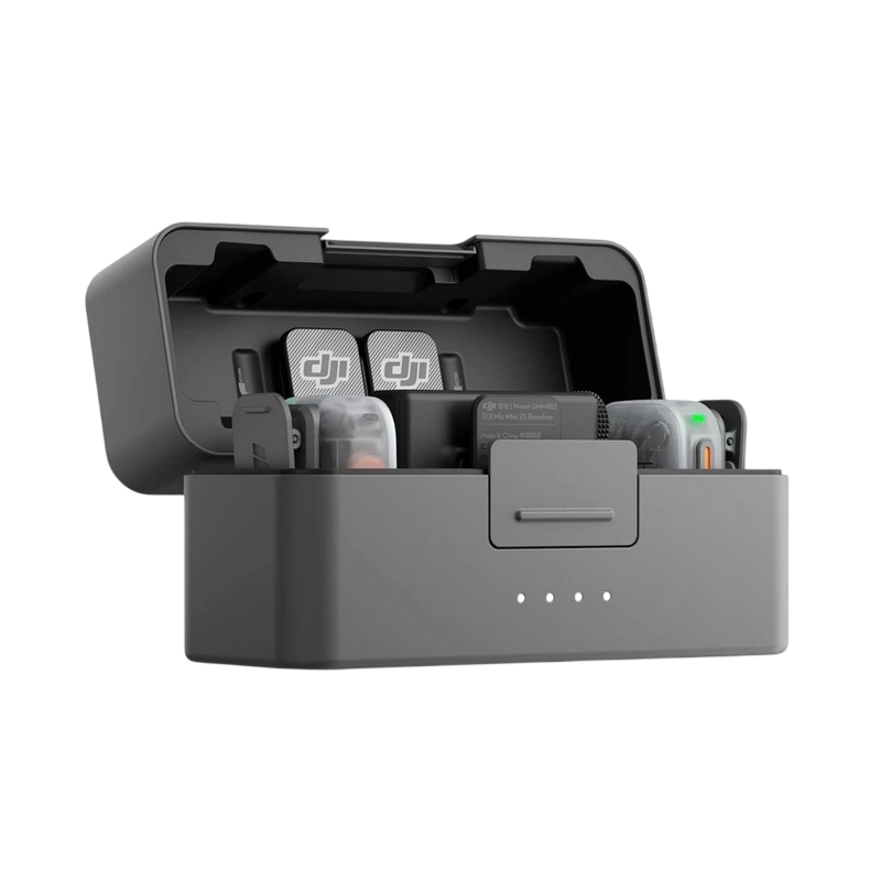 Портативный записывающий микрофон DJI Mic Mini 2S (2TX + 1RX + Charging Case) Беспроводной Черный