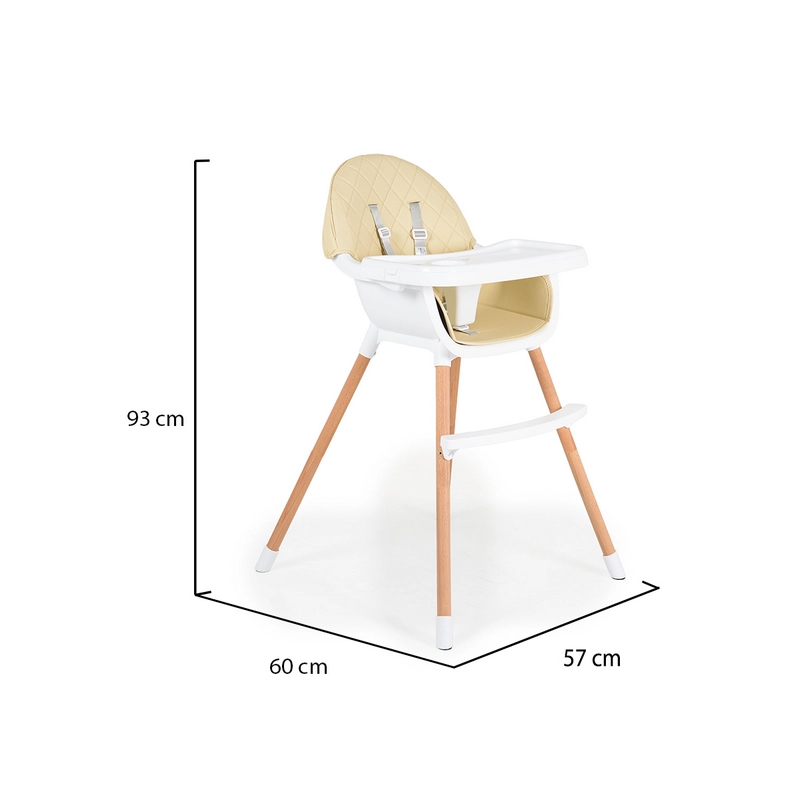 Scaun de hrănire Cangaroo Gelato 2in1 Bej