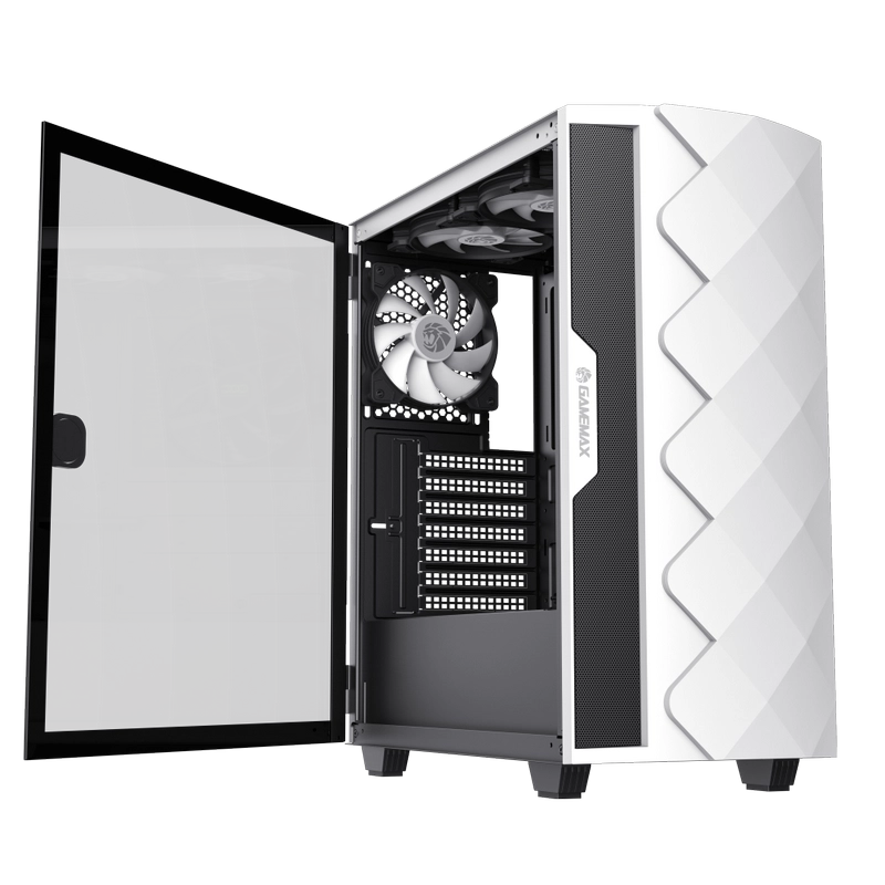 Компьютерный корпус Gamemax Diamond CP WT Midi-Tower Белый