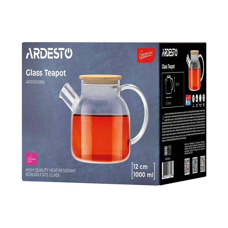 Ceainic cu infuzor Ardesto AR3010GBM Gemini Transparent