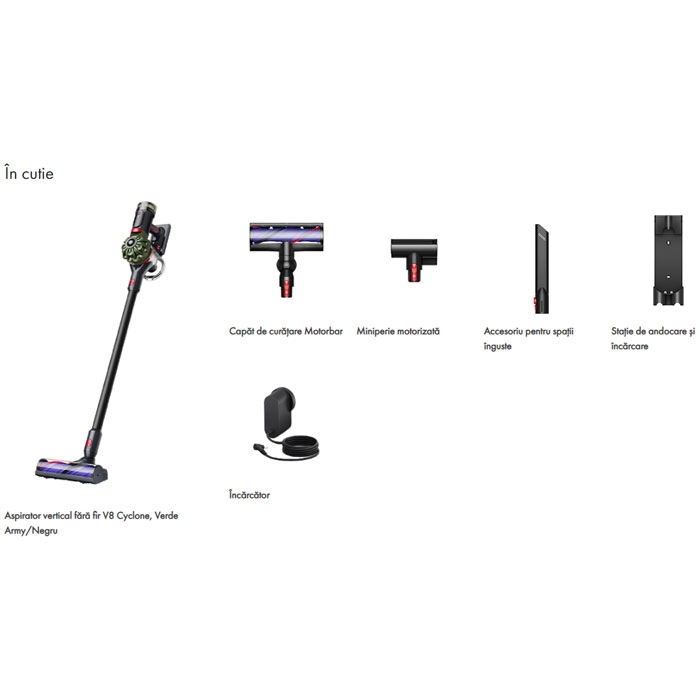 Вертикальный Пылесос Dyson V8 Cyclone Черный