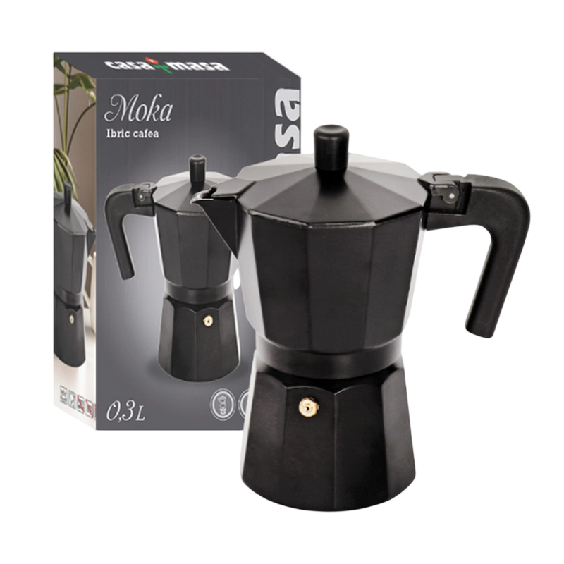 Cafetieră gheizer CasaMasa KP006/200-S-B2 Moka Negru