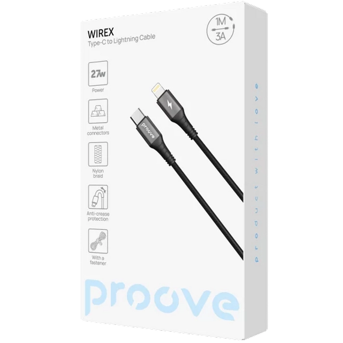 Кабель для зарядки и синхронизации Proove WireX Черный