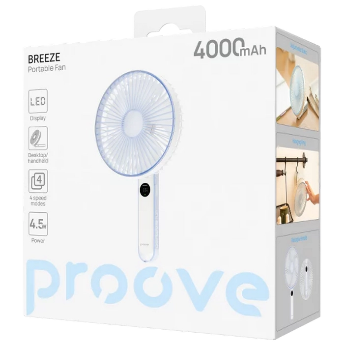 Ventilator Proove Breeze Portabil Alb