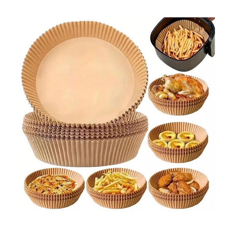 Hârtia de copt Papro Round Air Fryer Paper Bej
