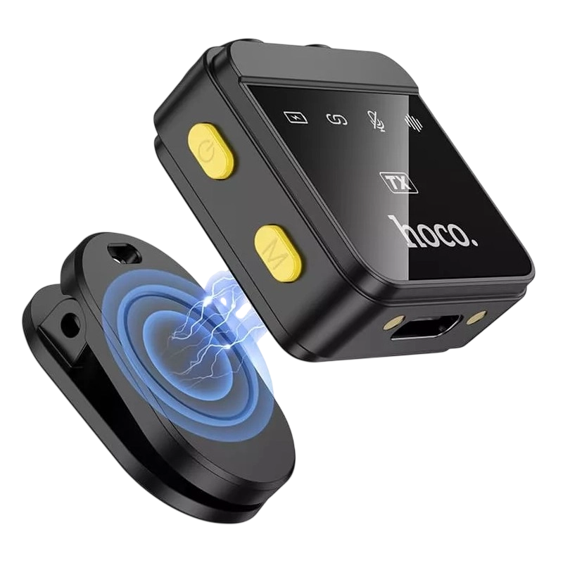 Портативный записывающий микрофон Hoco L17 Беспроводной Черный