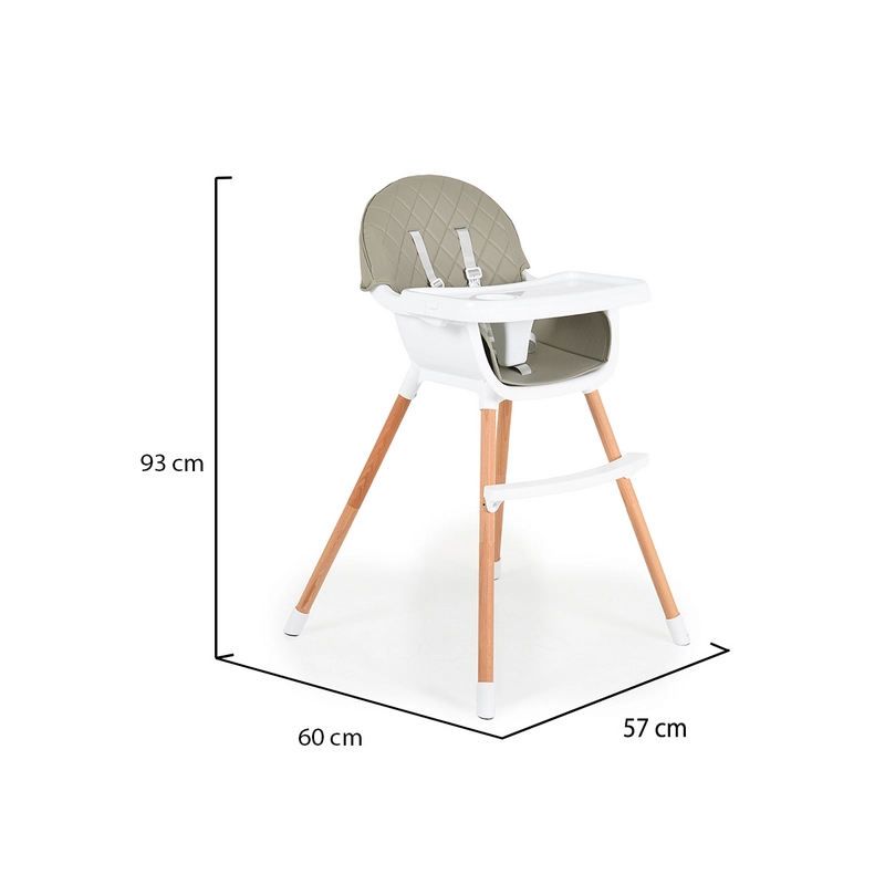 Scaun de hrănire Cangaroo Gelato 2in1 Gri