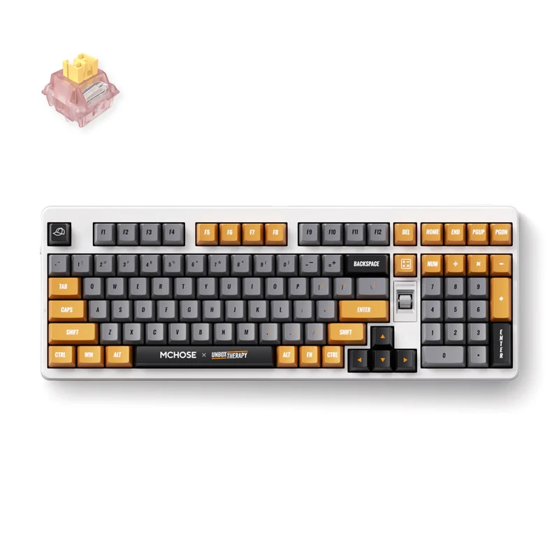 Tastatură MCHOSE X Unbox Therapy UT98 Mecanic Alb