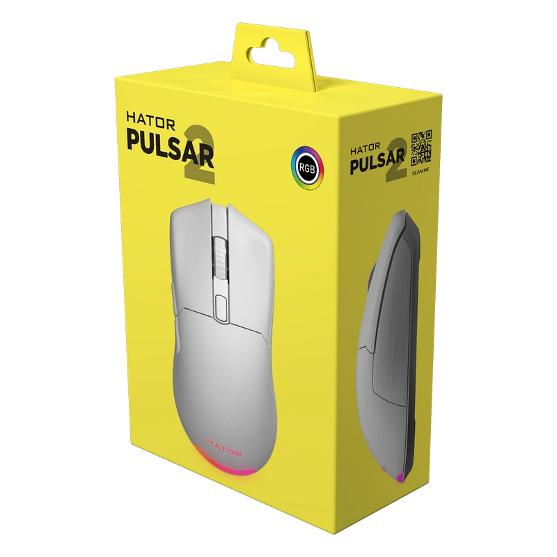 Gaming Mouse HATOR Pulsar 2 Cu fir Alb