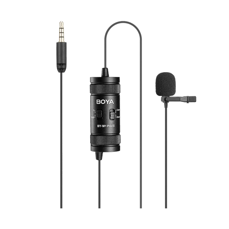 Портативный записывающий микрофон Boya BY-M1 Pro II Проводной аналоговый Черный