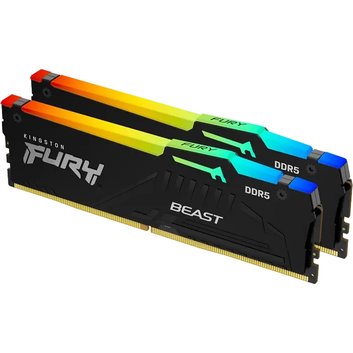 Memorie RAM Kingston FURY Beast RGB FURY Beast RGB 64GB Negru