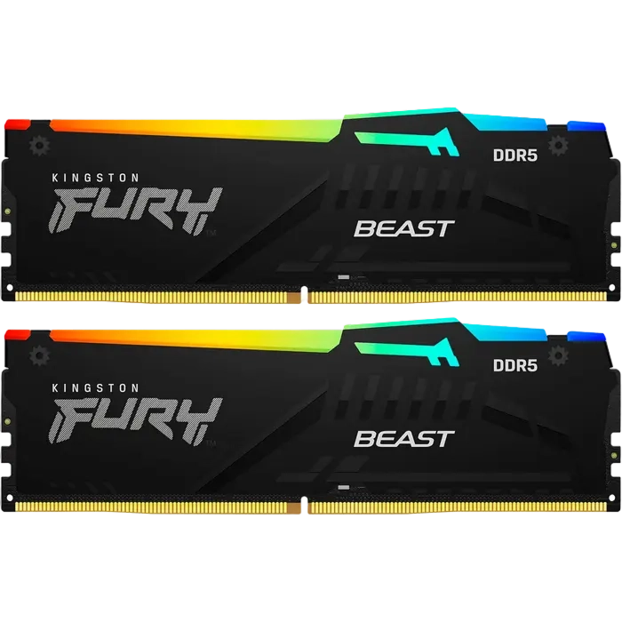 Memorie RAM Kingston FURY Beast RGB FURY Beast RGB 64GB Negru