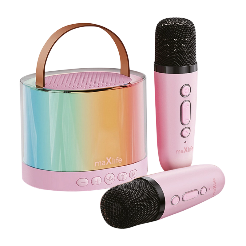 Microfon Karaoke Maxlife MXKS-200 Fără fir Roz