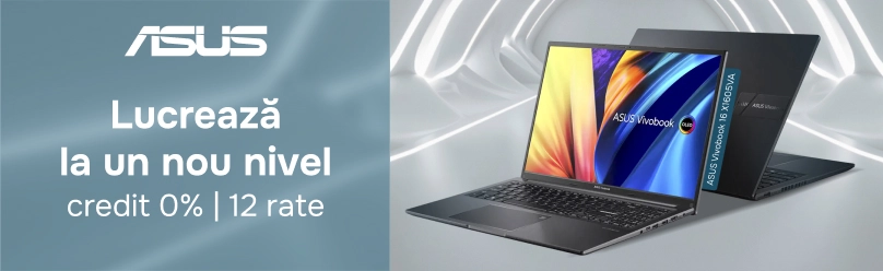 Laptopuri ASUS Vivobook în rate pe 12 luni cu 0% dobândă