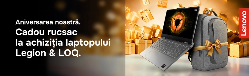 Rucsac cadou la achiziția laptopurilor de gaming Lenovo