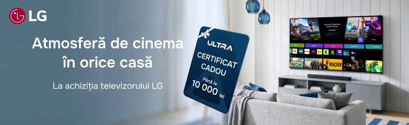 Alege televizorul LG și primește voucher cadou