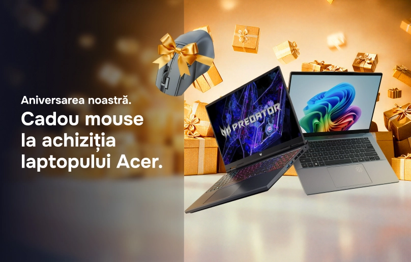Mouse cadou la achiziția laptopului Acer