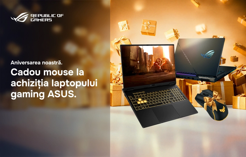 Cadou Mouse la achiziția laptopului gaming ASUS