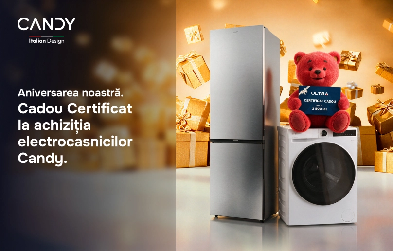 Cadou Certificat la achiziția electrocasnicilor Candy