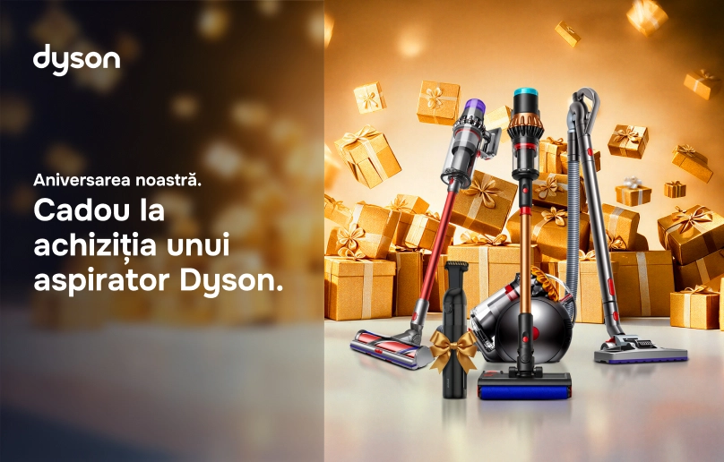 Cadou la achiziția unui aspirator Dyson