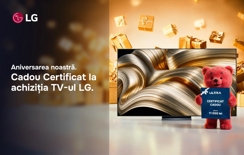Alege televizorul LG și primește voucher cadou
