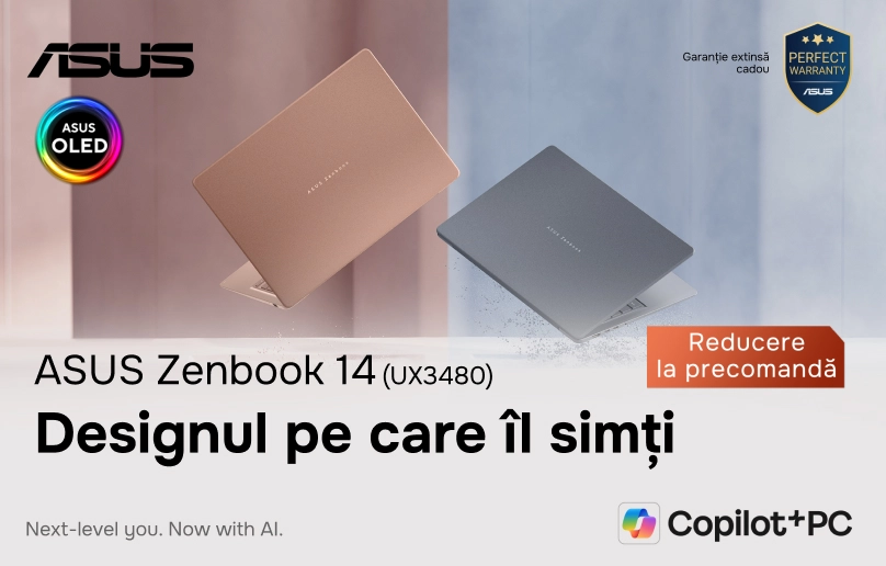 Precomandă ASUS Zenbook 14 şi primeşte reducere