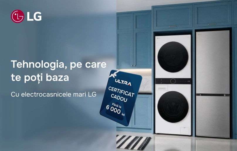 Alege electrocasnice LG și primește un voucher cadou!
