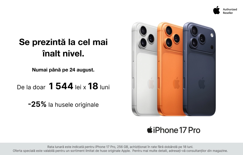 iPhone în rate 18 luni cu 0% dobândă
