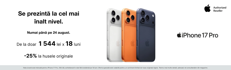 iPhone în rate 18 luni cu 0% dobândă