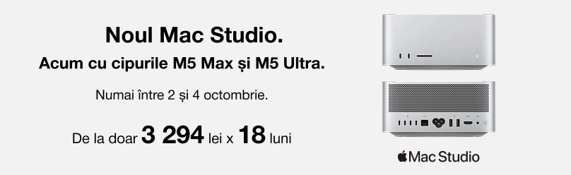 Mac Studio M5 Max și M5 Ultra — Putere pentru proiecte complexe
