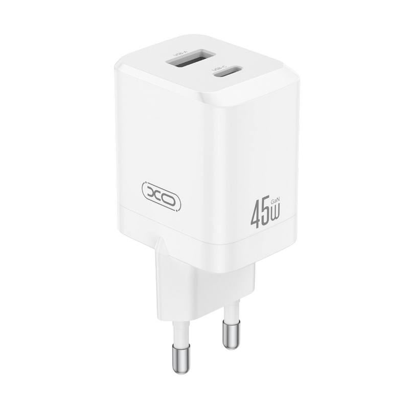 Зарядное устройство XO 1Type-C + 1USB Белый