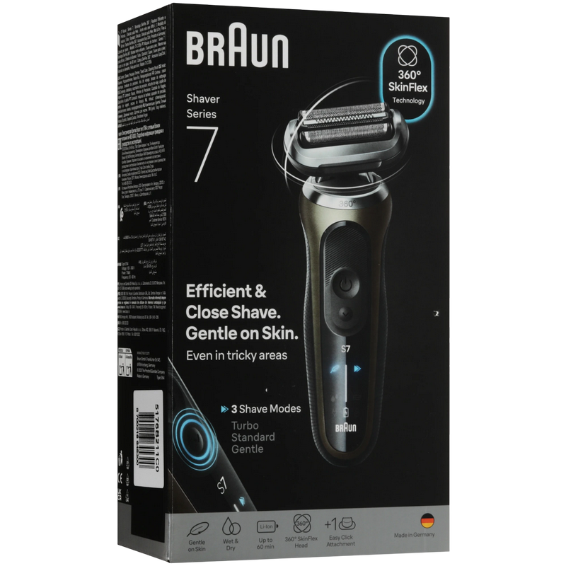 Электробритва мужская Braun 72-C1200s Черный | Золотистый