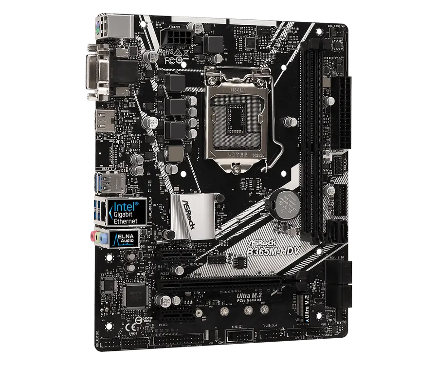 Материнская плата ASRock B365M-HDV LGA1151 Micro-ATX