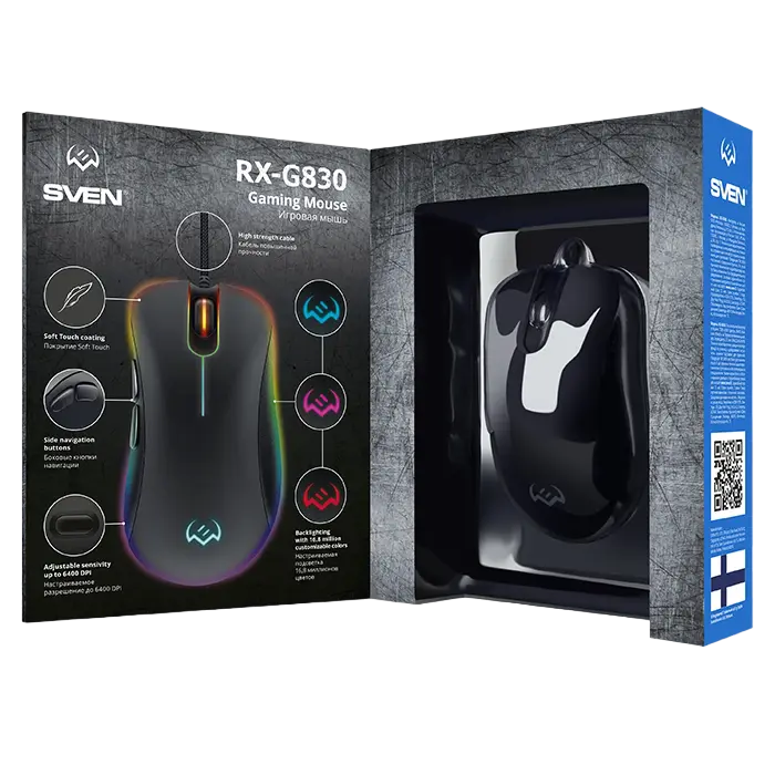 Игровая мышь SVEN RX-G830 Проводное Чёрный