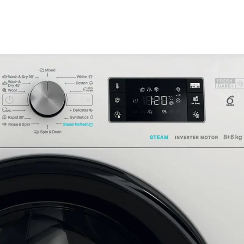 Стирально-сушильная машина Whirlpool FFWDB 864349 BV EE Белый