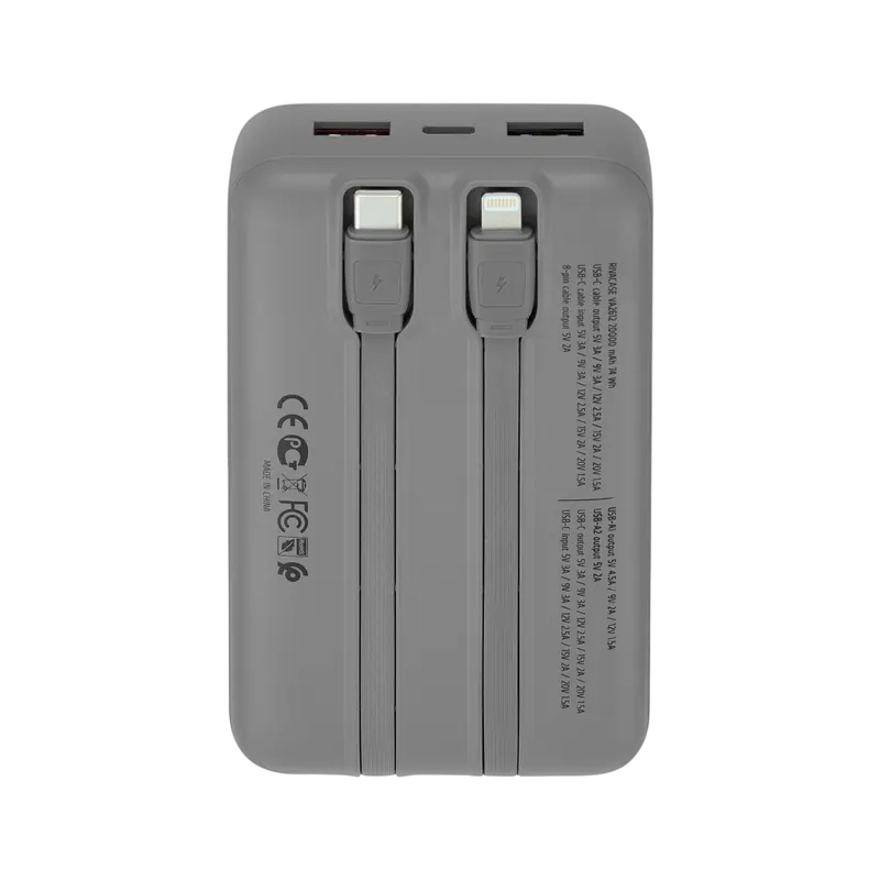 Портативное зарядное устройство Rivacase VA2612 Серебристый