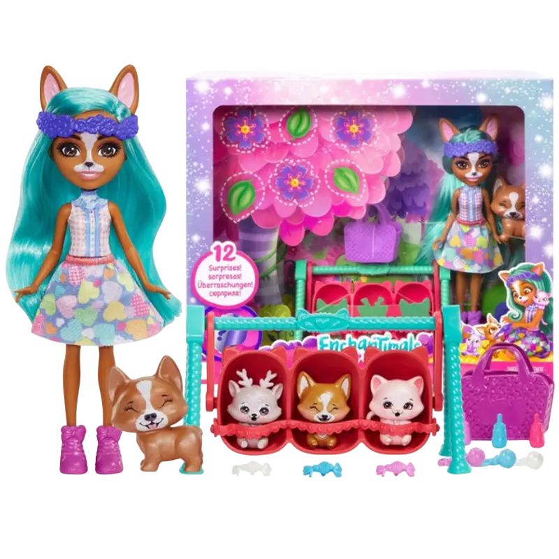 Enchantimals Corgi Krizia and Shuo