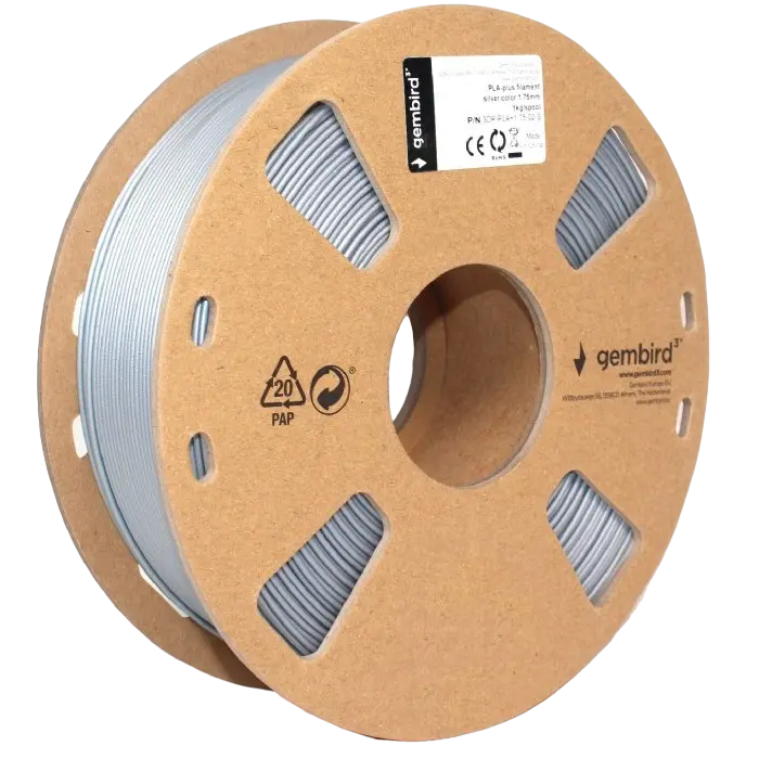 Нить для 3D-принтера Gembird 3DP-PLA1.75-01-R Серебро