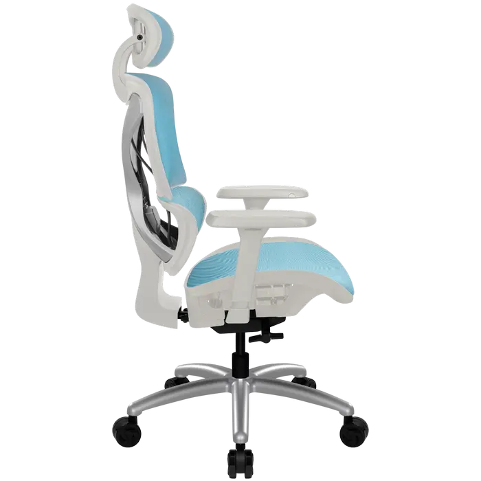 Офисное кресло ThunderX3 XTC Chroma Вентилируемая Сетка,Искусственная кожа Белый | Синий