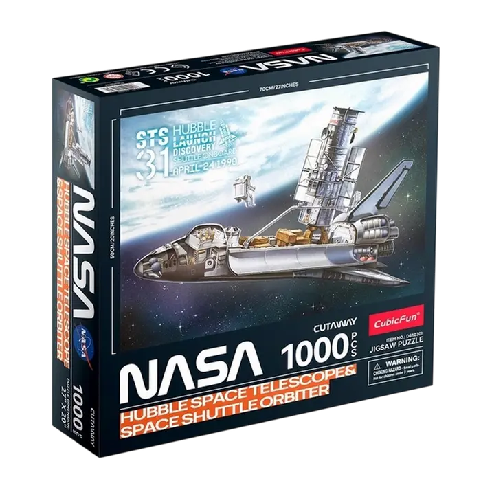 Пазл CubicFun HUBBLE SPACE TELESCOPE&SPACE SHUTTLE ORBITER Разноцветный