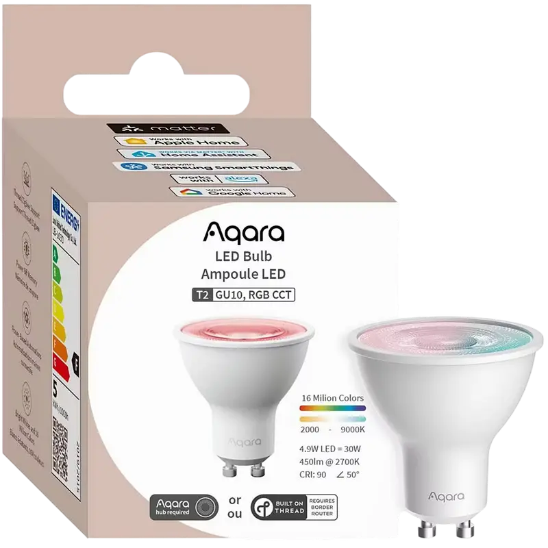 Светодиодная лампа AQARA LED Bulb T2 RGB + Теплый Белый