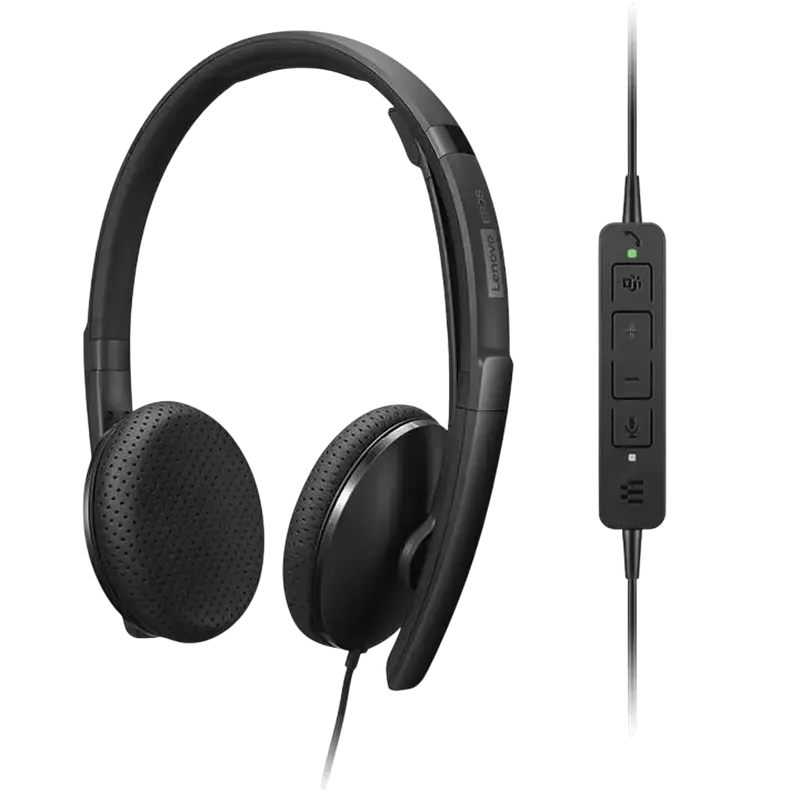 Наушники Lenovo VoIP Teams Wired Чёрный