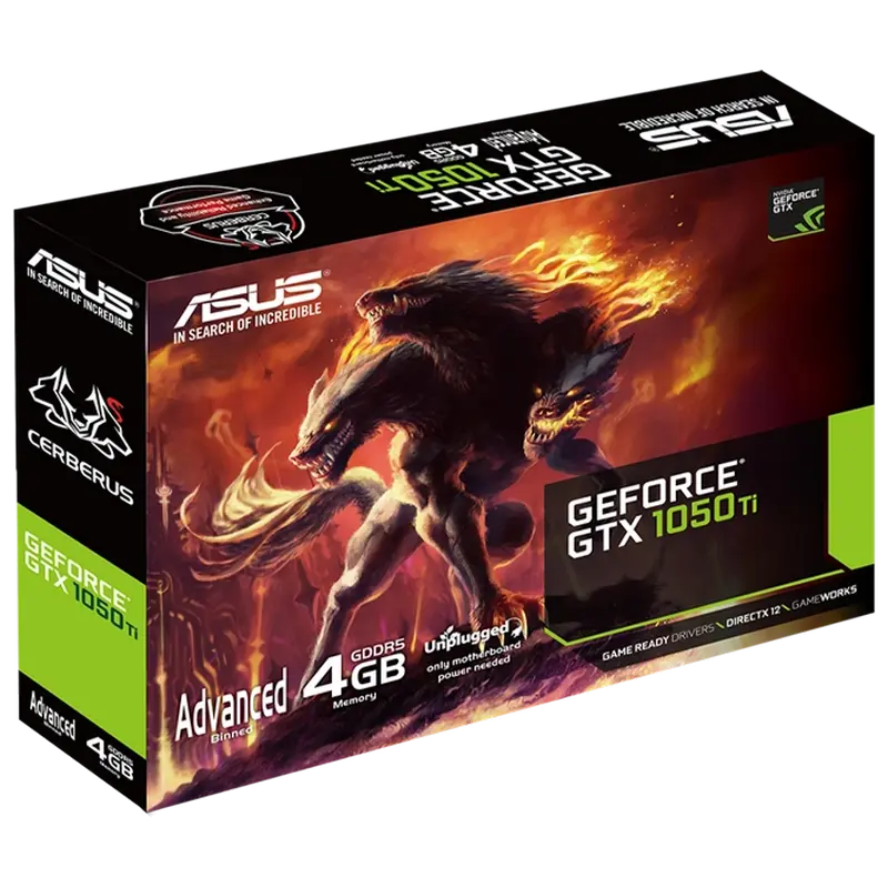 Видеокарта ASUS Cerberus GeForce GTX 1050 Ti Advanced
