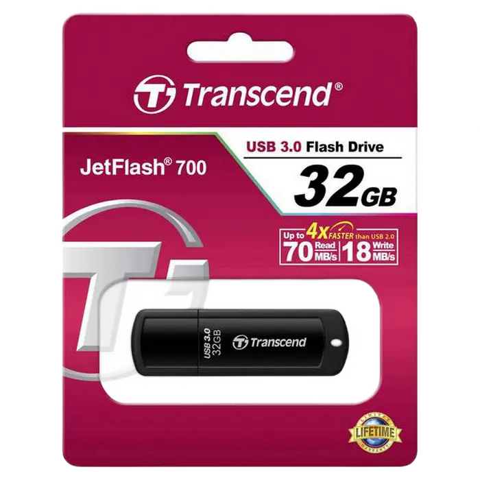 Memorie USB Transcend JetFlash 700 32GB Negru