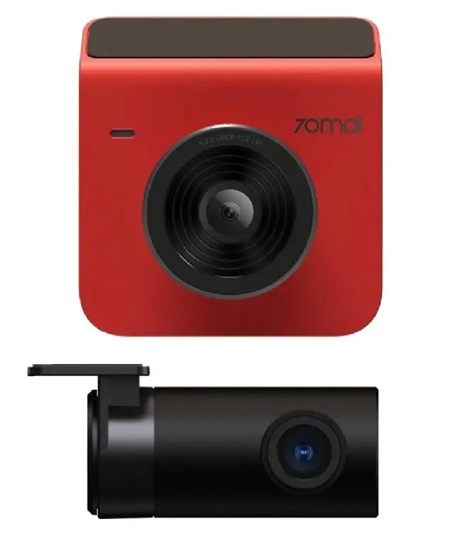 Комплект видеорегистраторов передней и задней панели автомобиля 70mai A400 Красный